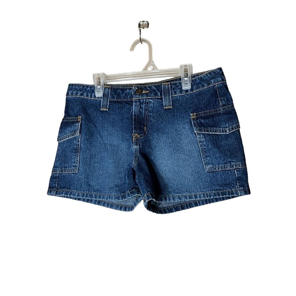 Vintage Y2K L.E.I‎ Low Rise Utility Jean Shorts Size 9